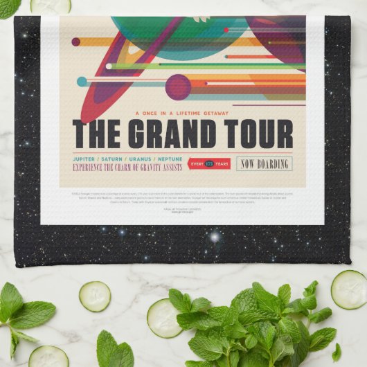 Linge De Cuisine Spatial Tourisme Advert - Système Solaire Grand To (Plié)