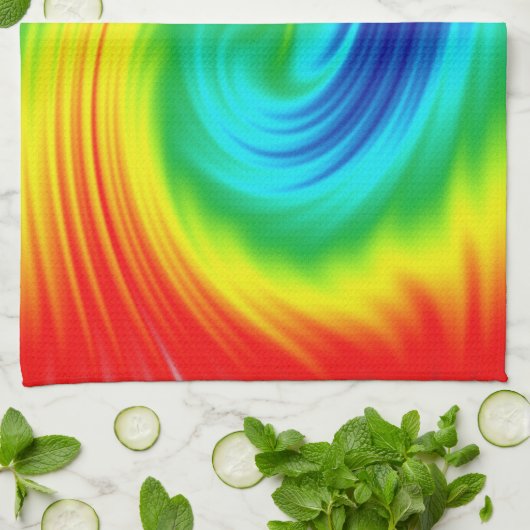Linge De Cuisine Spirale d'arc-en-ciel (Plié)