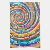 Linge De Cuisine Spirale en mosaïque colorée (Vertical)