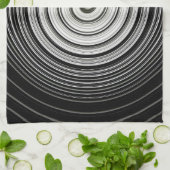 Linge De Cuisine spirale noire et blanche (Plié)