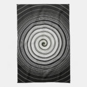 Linge De Cuisine spirale noire et blanche (Vertical)