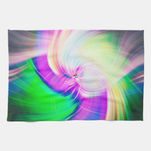 Linge De Cuisine SPIRALFLUO - Psychédélique colorée moderne frac