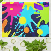 Linge De Cuisine Splash couleur vive (Plié)