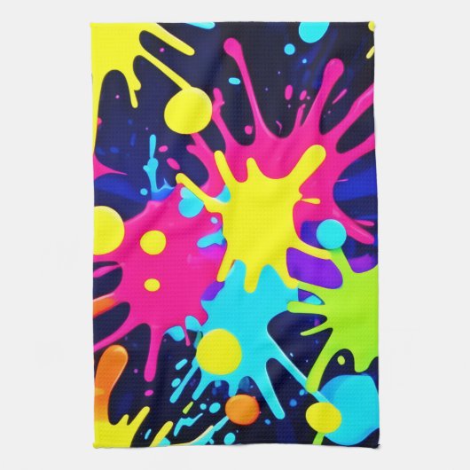 Linge De Cuisine Splash couleur vive (Vertical)