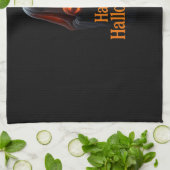 Linge De Cuisine Spooky Ghost with Pumpkin – Happy Halloween  (Plié)