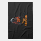 Linge De Cuisine Spooky Ghost with Pumpkin – Happy Halloween  (Vertical)