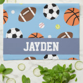 Linge De Cuisine Sports de boules - motif orienté pour des garçons (Plié)