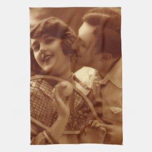 Linge De Cuisine Sports vintages Tennis, Amour et Romance