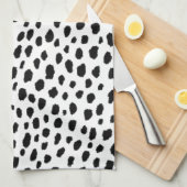 Linge De Cuisine Spots dalmatiens (noir/blanc) (Quart Plié)