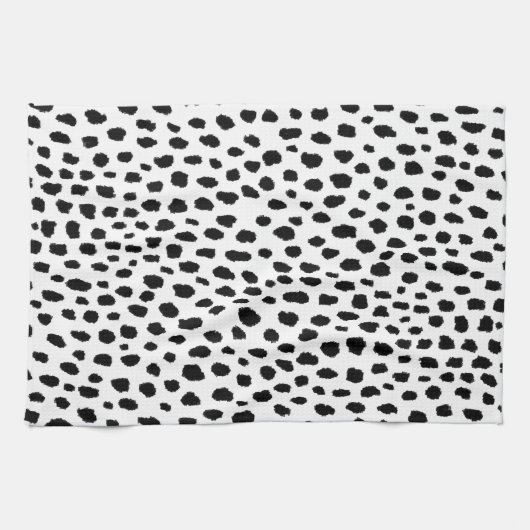 Linge De Cuisine Spots dalmatiens (noir/blanc) (Horizontal)