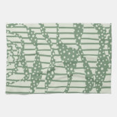 Linge De Cuisine Spots et bandes 2 - Vert (Horizontal)