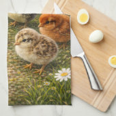 Linge De Cuisine Spring Baby Chicks Kitchen Towel (Quart Plié)