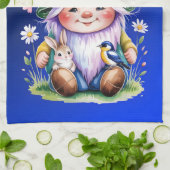 Linge De Cuisine Spring Gnome with Bunny and Bluebird (Plié)
