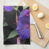 Linge De Cuisine Spring Morning Glories en bleu (Quart Plié)