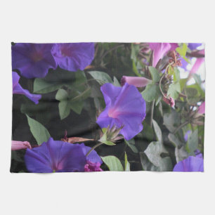 Linge De Cuisine Spring Morning Glories en bleu