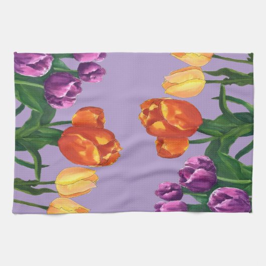 Linge De Cuisine Spring Tulips Kitchen Towels (Horizontal)