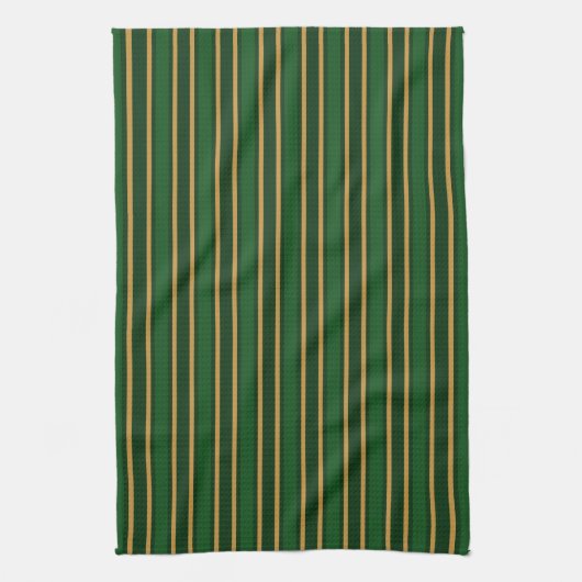 Linge De Cuisine Springbok vert et or bonbons rayures (Vertical)