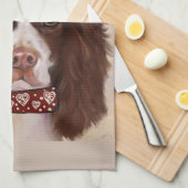 LINGE DE CUISINE SPRINGER SPANIEL ANGLAIS        (Quart Plié)