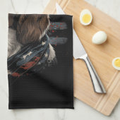 Linge De Cuisine Springer Spaniel Chien Drapeau Américain (Quart Plié)