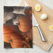 Linge De Cuisine Springer Spaniel Chiot Automne Citrouille de plais (Quart Plié)