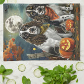 Linge De Cuisine Springer Spaniel Halloween Épouvantable (Plié)