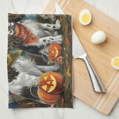 Linge De Cuisine Springer Spaniel Halloween Épouvantable (Quart Plié)