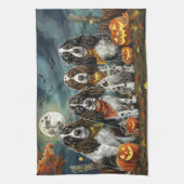 Linge De Cuisine Springer Spaniel Halloween Épouvantable (Vertical)