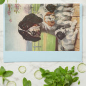 Linge De Cuisine springer spaniel maman et chiots (Plié)