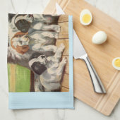 Linge De Cuisine springer spaniel maman et chiots (Quart Plié)