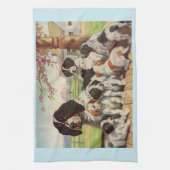 Linge De Cuisine springer spaniel maman et chiots (Vertical)