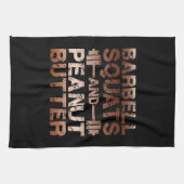 Linge De Cuisine Squats et beurre d'arachide - Motivation de la con (Horizontal)