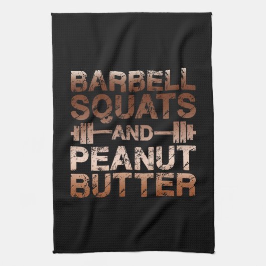 Linge De Cuisine Squats et beurre d'arachide - Motivation de la con (Vertical)