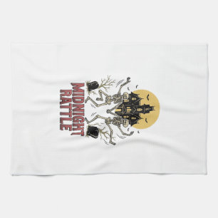Linge De Cuisine Squelette dansant Halloween Manoir hanté Vintage G