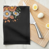 Linge De Cuisine Squelette de automne floral Boho Halloween (Quart Plié)