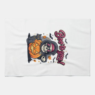 Linge De Cuisine Squelette de citrouille d'Halloween Boo à toi