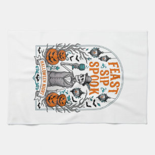 Linge De Cuisine Squelette de fête de citrouille Halloween Fête Buv