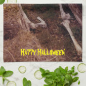 Linge De Cuisine Squelette de squelette Halloween photo conçue (Plié)