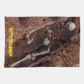 Linge De Cuisine Squelette de squelette Halloween photo conçue (Horizontal)