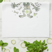 Linge De Cuisine Squelette de véritable araignée d'Halloween de cré (Plié)