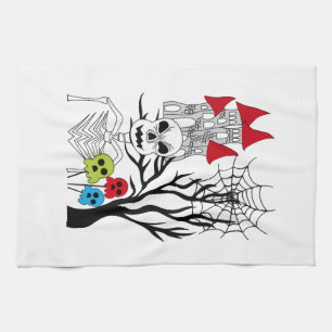 Linge De Cuisine squelette d'Halloween