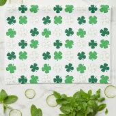 Linge De Cuisine St Patrick Day Irlandais Shamrocks verts (Plié)