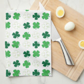 Linge De Cuisine St Patrick Day Irlandais Shamrocks verts (Quart Plié)