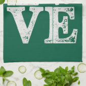Linge De Cuisine St Patrick Love Chance Irlande Trèfle Vert  (Plié)