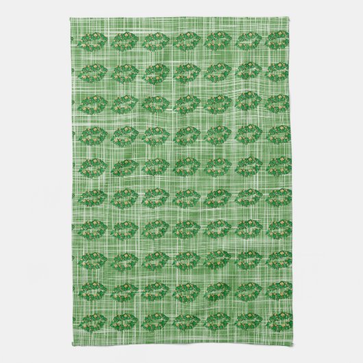 Linge De Cuisine St. Patricks Day Lucky Green Lips (Vertical)