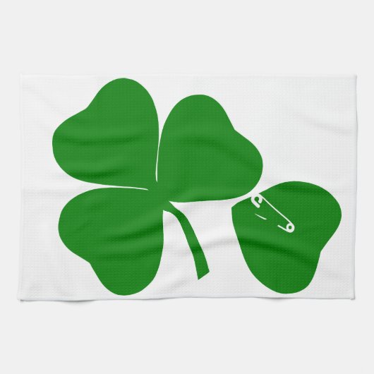 Linge De Cuisine St Patrick's Day - Obtenez Lucky 3 + 1 feuilles = (Horizontal)