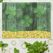 Linge De Cuisine St. Patrick's Day Shamrock Parties scintillant Gol (Plié)