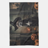 Linge De Cuisine Staffordshire Terrier Citrouilles Halloween effray (Vertical)