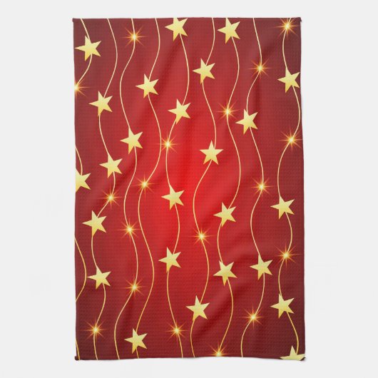 Linge De Cuisine Star Adored Ruby Motif rouge (Vertical)