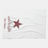 Linge De Cuisine Star rustique Merry & Bright personnalisée (Horizontal)