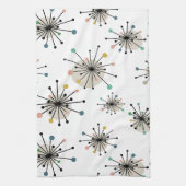 Linge De Cuisine Starburst Motif ère atomique Moyen-siècle moderne (Vertical)